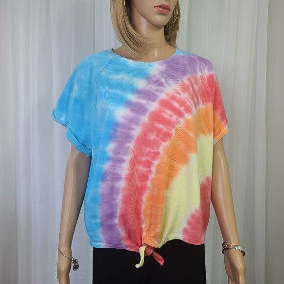 Old Navy Rainbow Lightweight Sweatshirt Large Tall - Picture 1 of 7